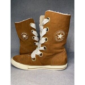 Converse Chuck Taylor All Star Beverly Brown Suede Boots Sneakers Womens Size 8